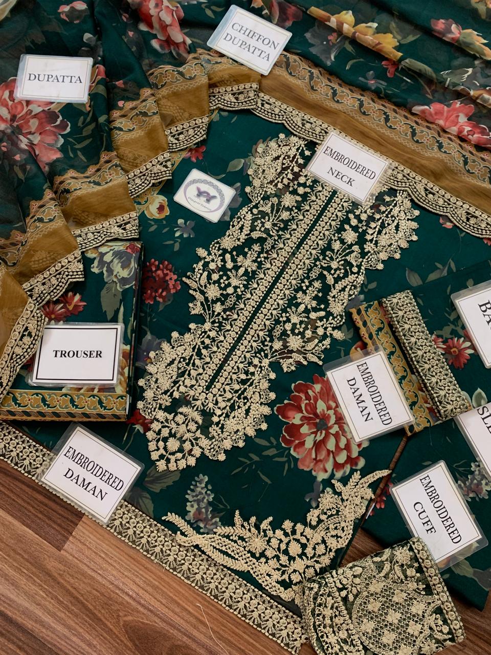 Zainab PRINTED LAWN FRONT WITH HEAVY EMBROIDERED