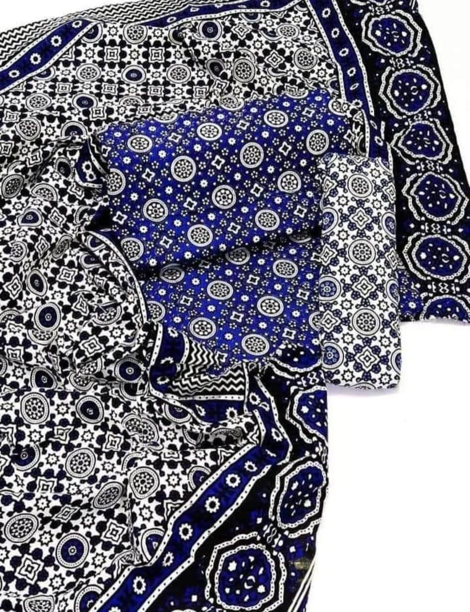 Ajrak Print Suit - Andaz By Uneza Fazeel