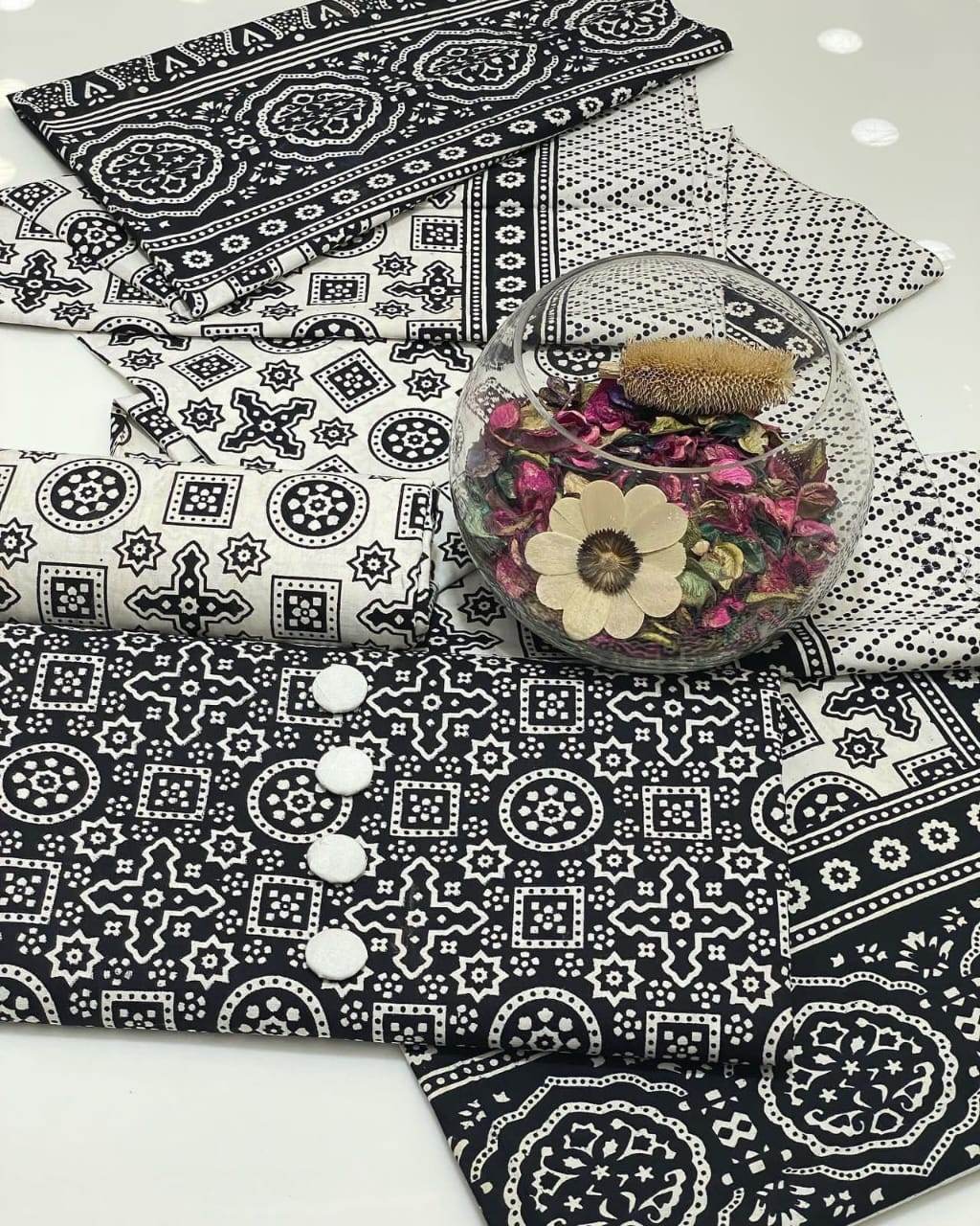 Ajrak Print Suit - Andaz By Uneza Fazeel
