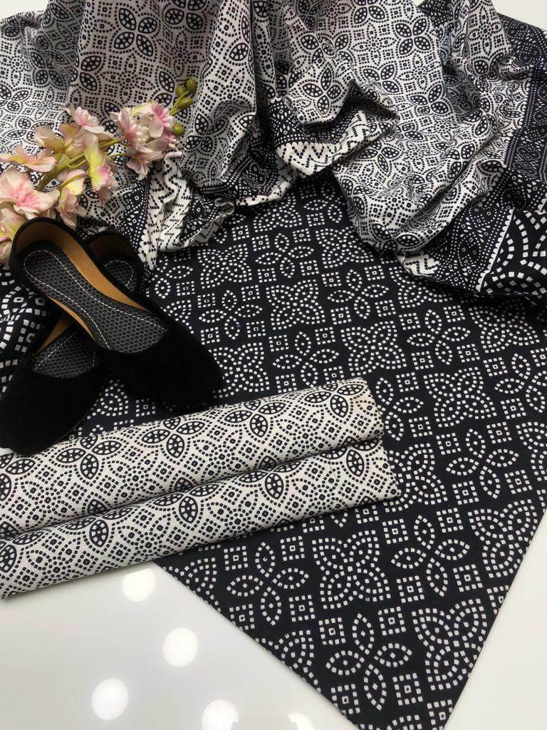 Ajrak Print Suit - Andaz By Uneza Fazeel