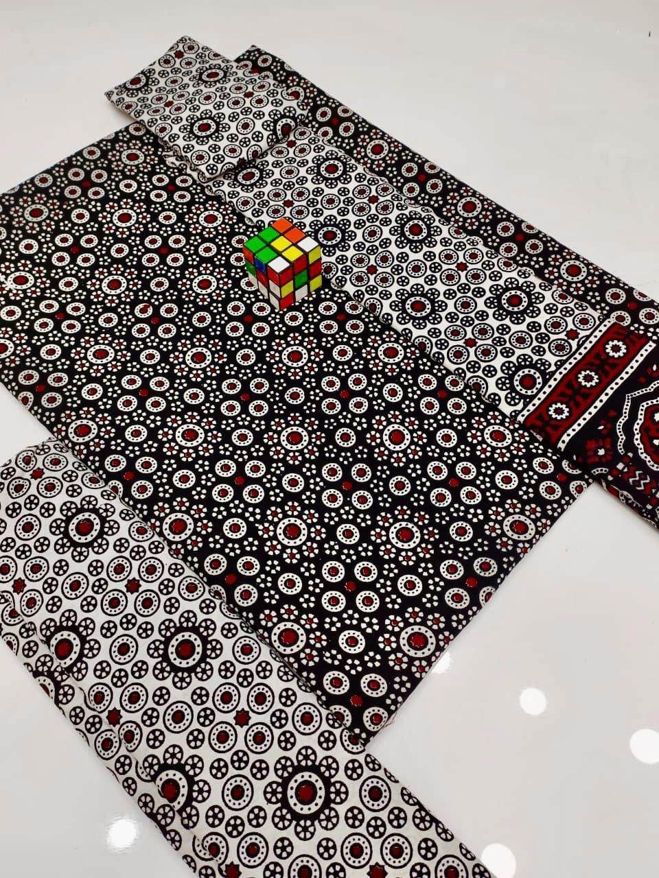 Ajrak Print Suit - Andaz By Uneza Fazeel