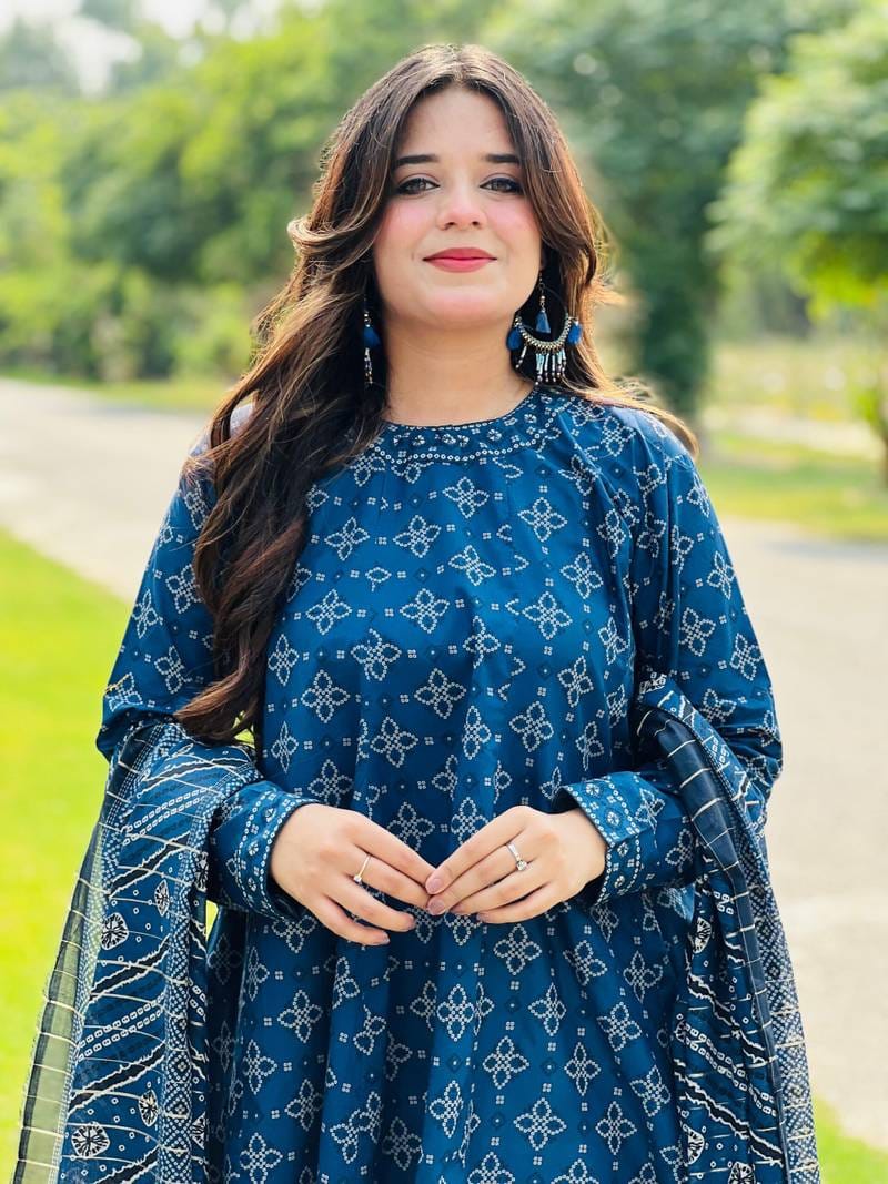 BERRY 3PC SUIT WITH FARSI SALWAR