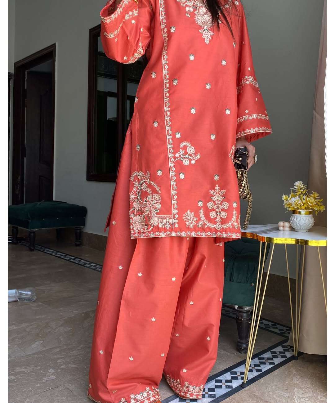 JANNAT EMBROIDERY 2PC (FARSHI)