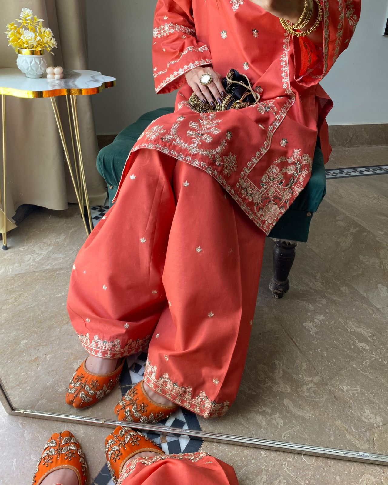 JANNAT EMBROIDERY 2PC (FARSHI)