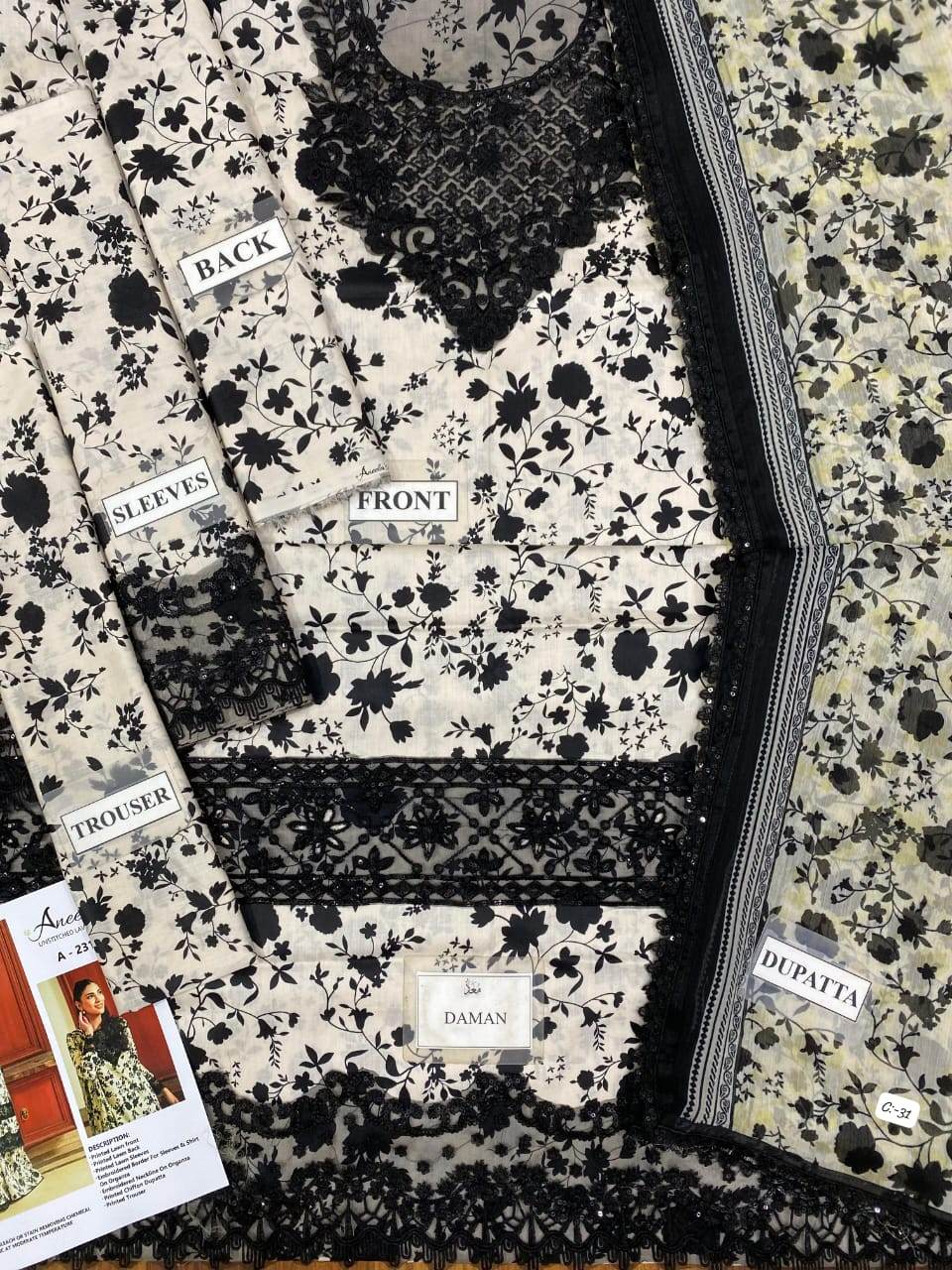 Aneela’s Collection Lawn & Chiffon - Andaz By Uneza Fazeel