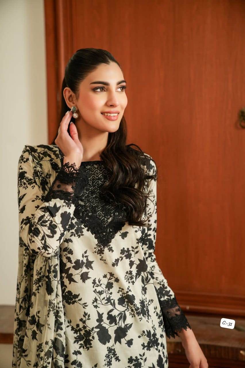 Aneela’s Collection Lawn & Chiffon - Andaz By Uneza Fazeel