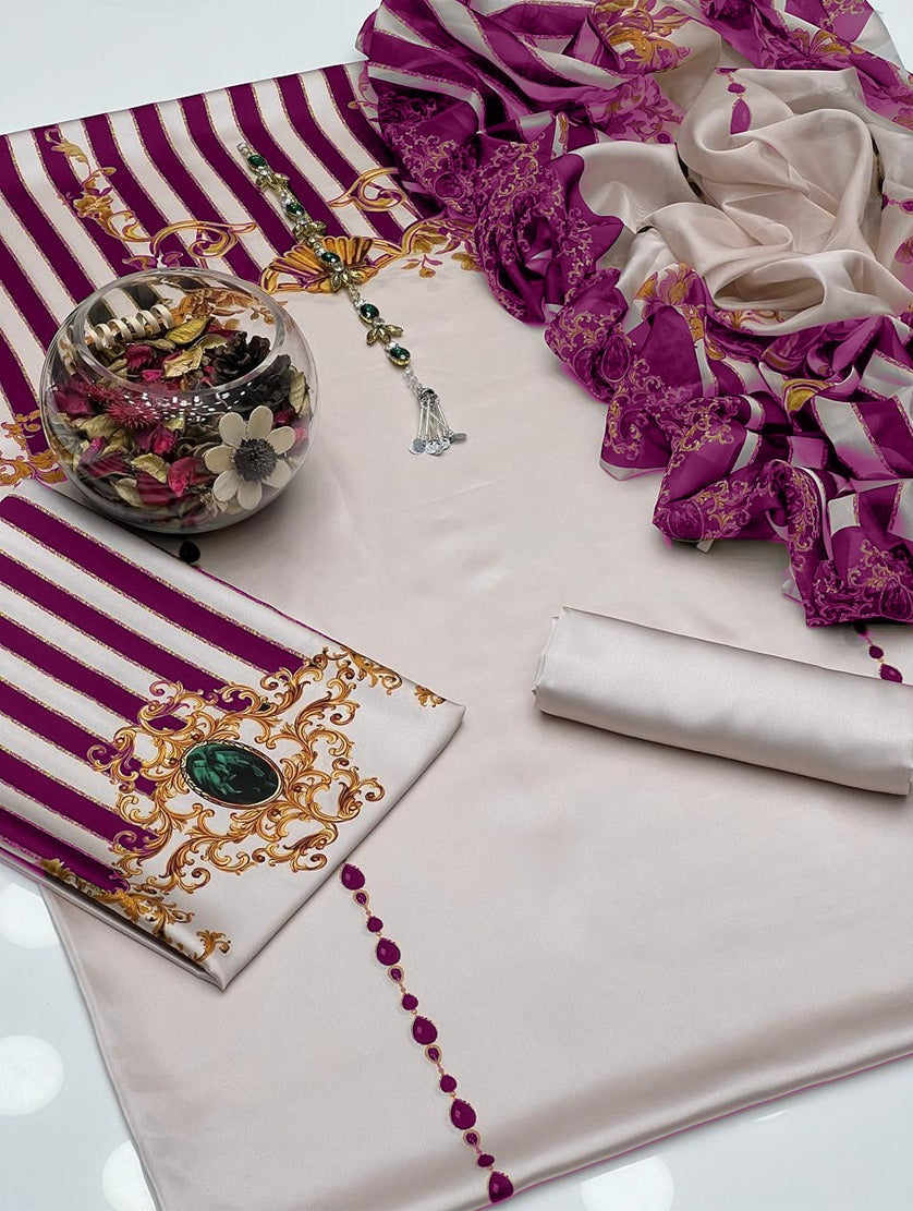 DIGITAL PRINT TIE & DYE SHAMOZ SILK SHIRT