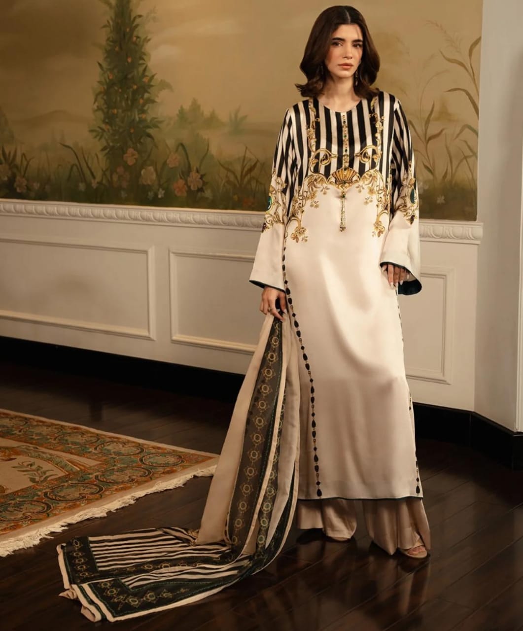 DIGITAL PRINT TIE & DYE SHAMOZ SILK SHIRT