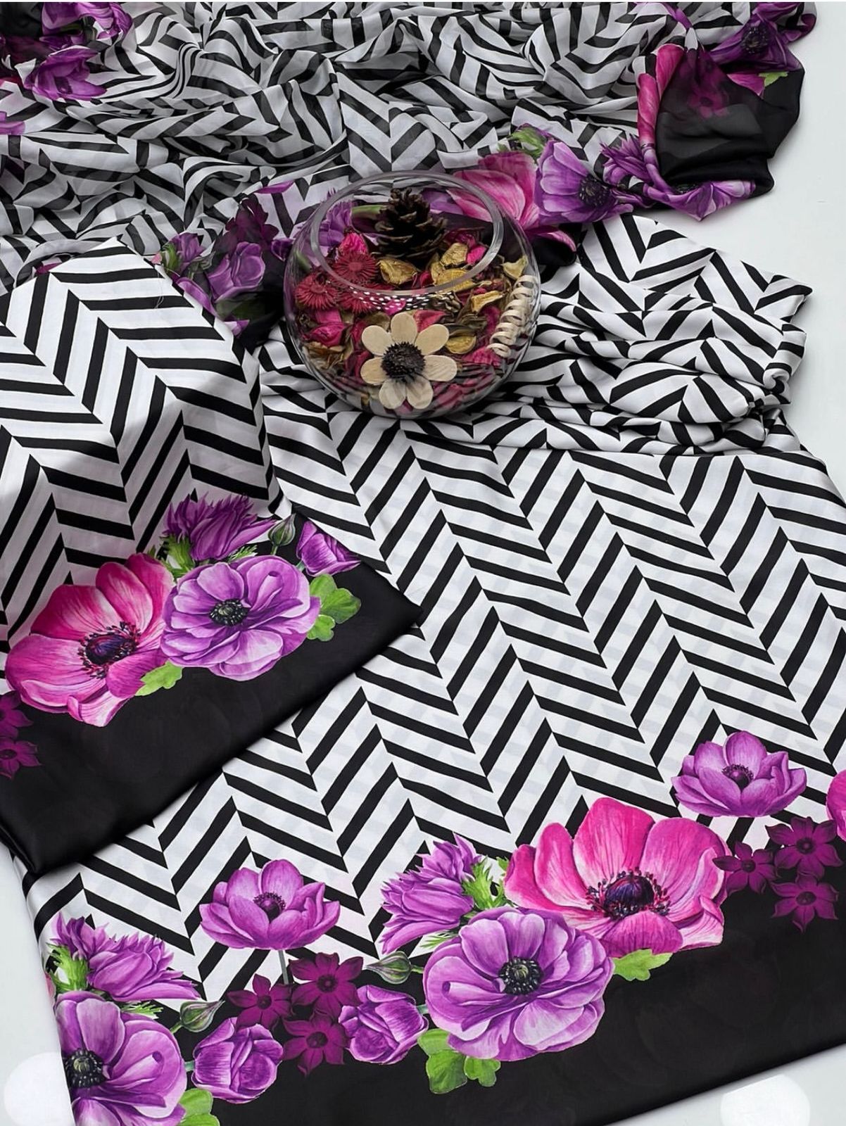 DIGITAL PRINT TIE & DYE SHAMOZ SILK SHIRT