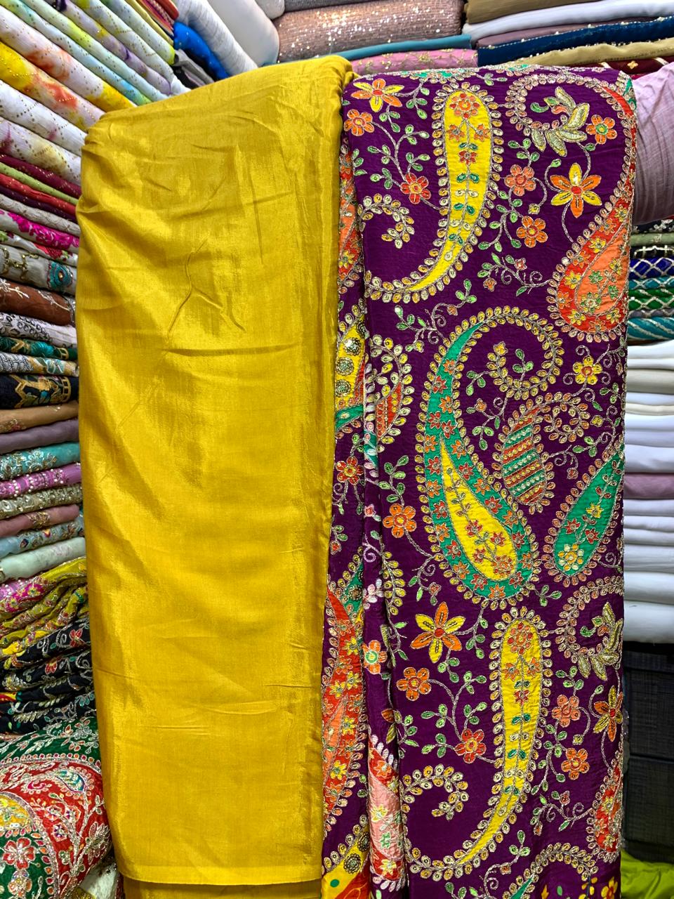 PURE CREPE SILK FABRIC 2Pc