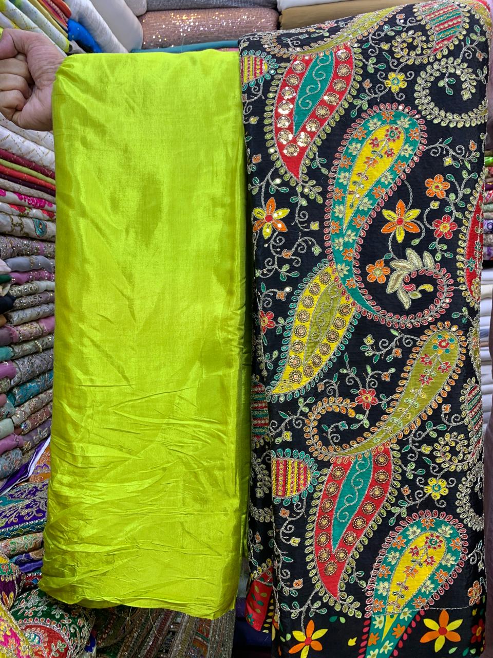 PURE CREPE SILK FABRIC 2Pc