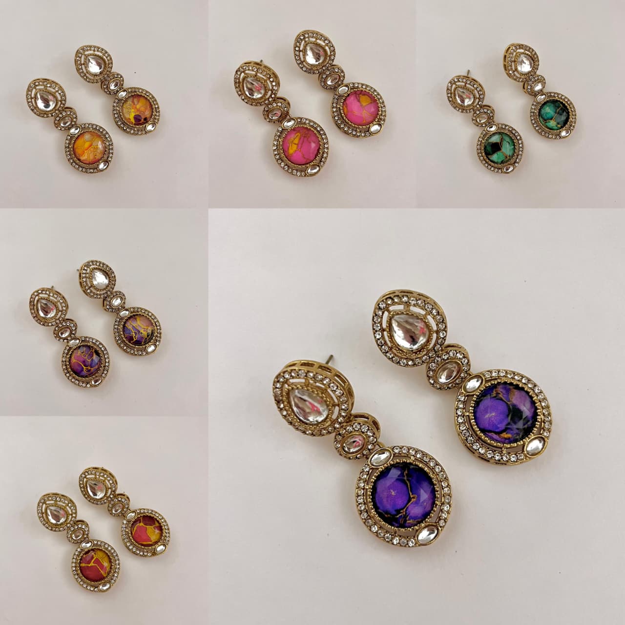 Indian Made Mehndi Polish Earings