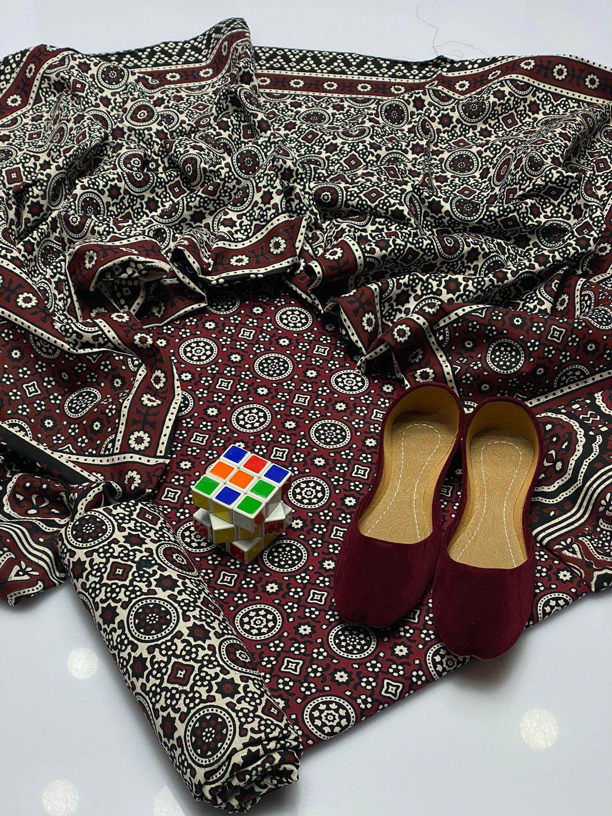 Ajrak Dress Pc - Andaz By Uneza Fazeel