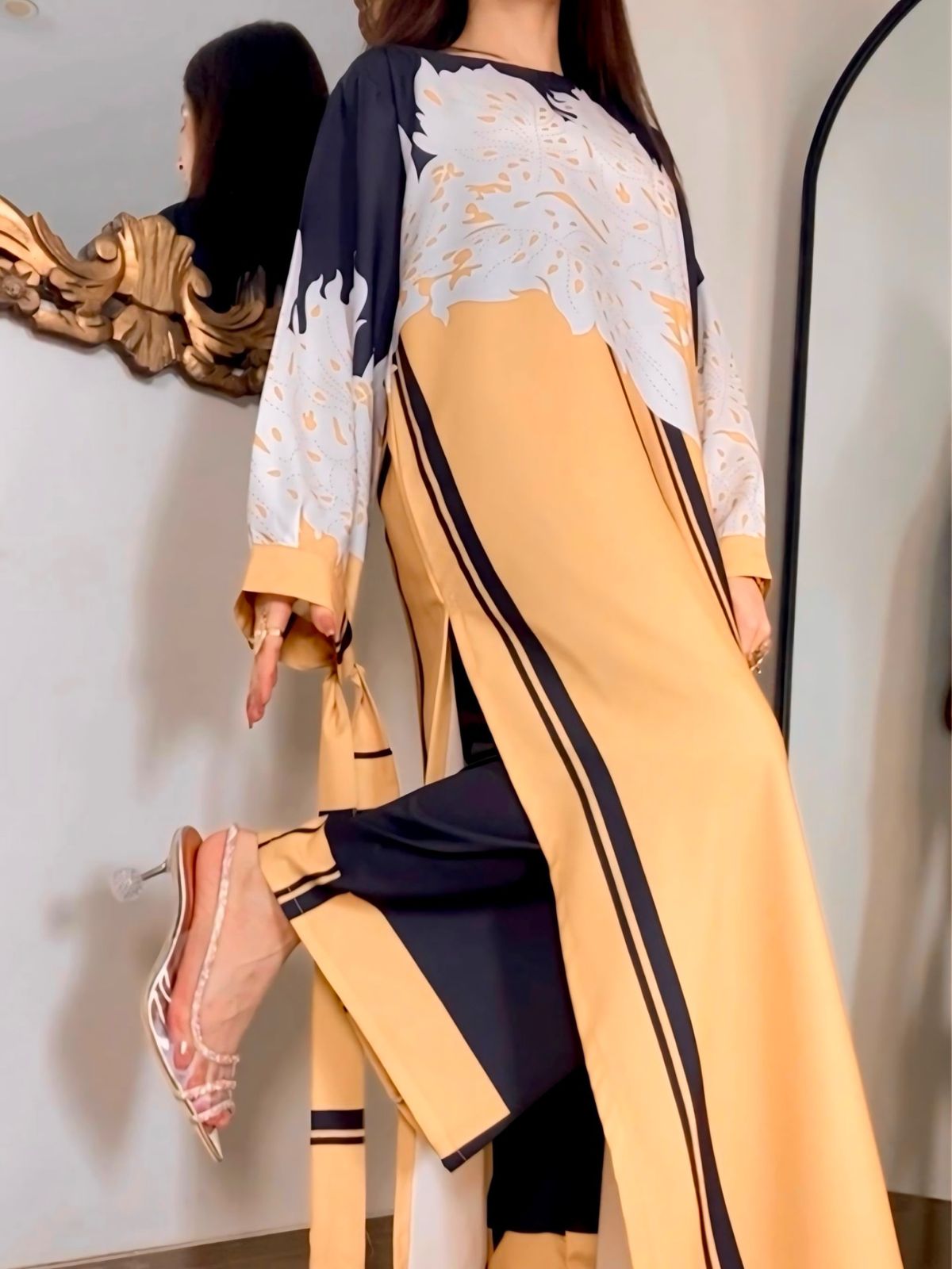 Swisssilk Printed Stiched 2 Pieces Co-ords