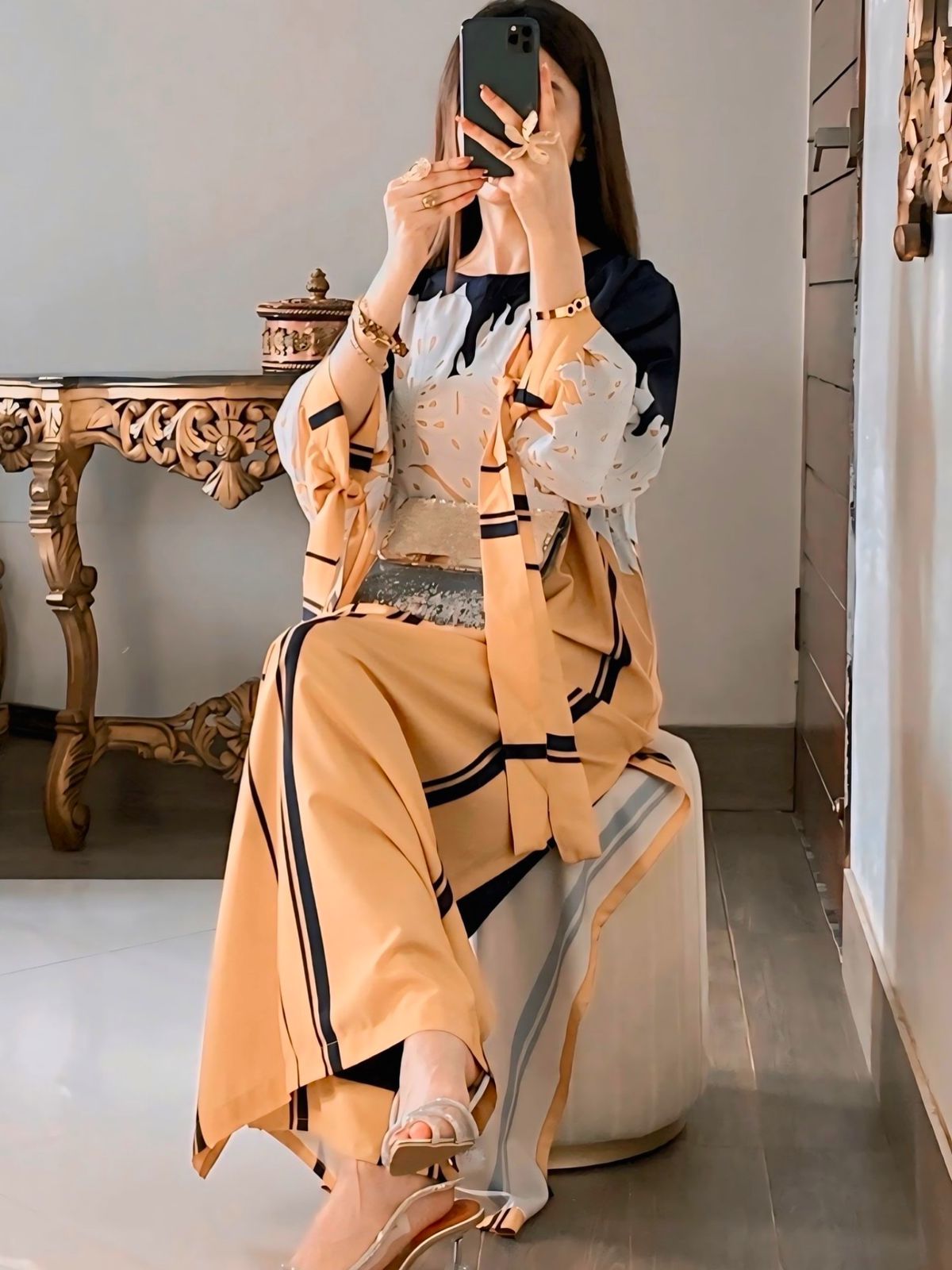 Swisssilk Printed Stiched 2 Pieces Co-ords