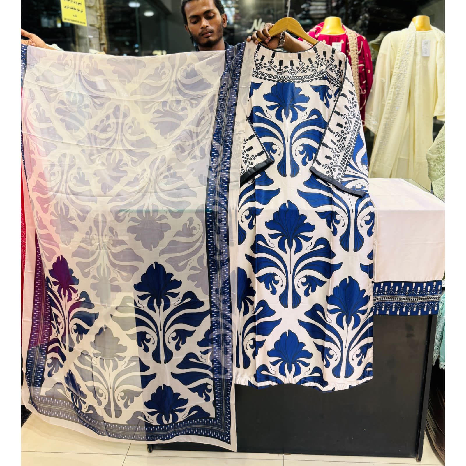 Silk Digital Print Kaftaan