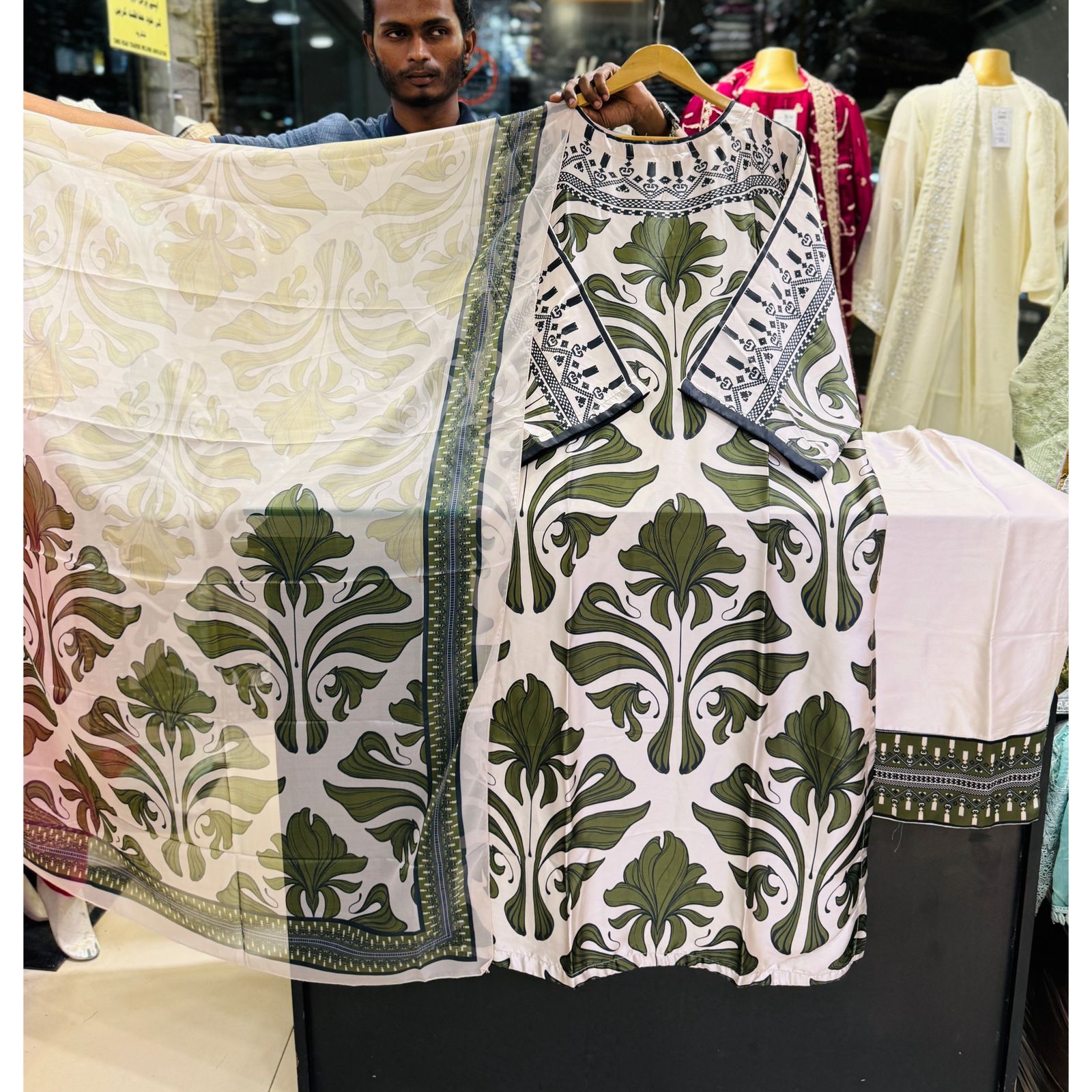 Silk Digital Print Kaftaan