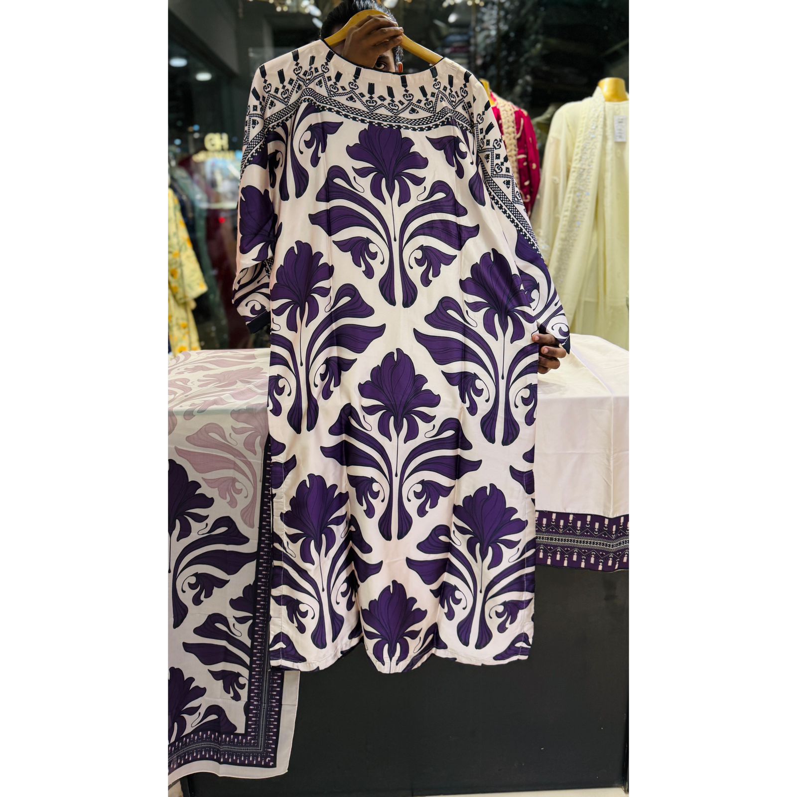 Silk Digital Print Kaftaan