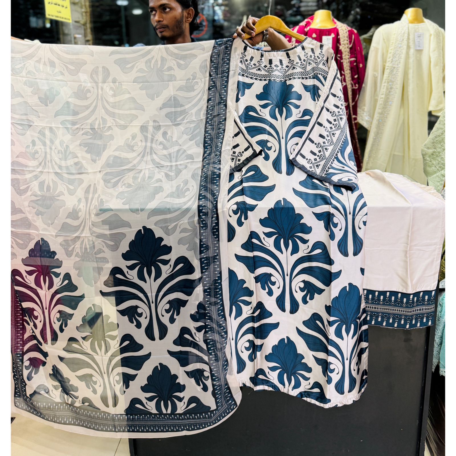 Silk Digital Print Kaftaan