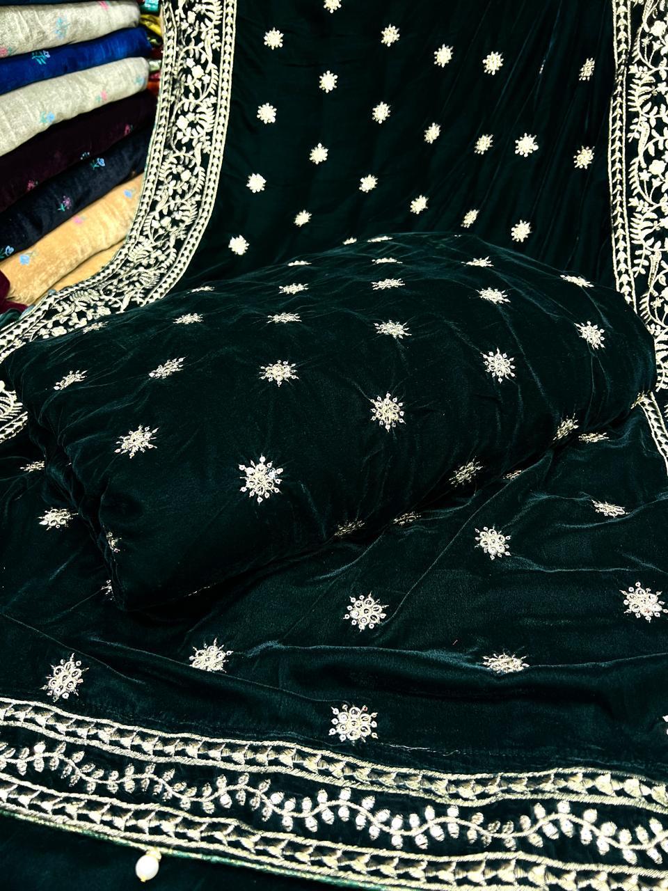 Velvet Embroidered 3-Piece Suit