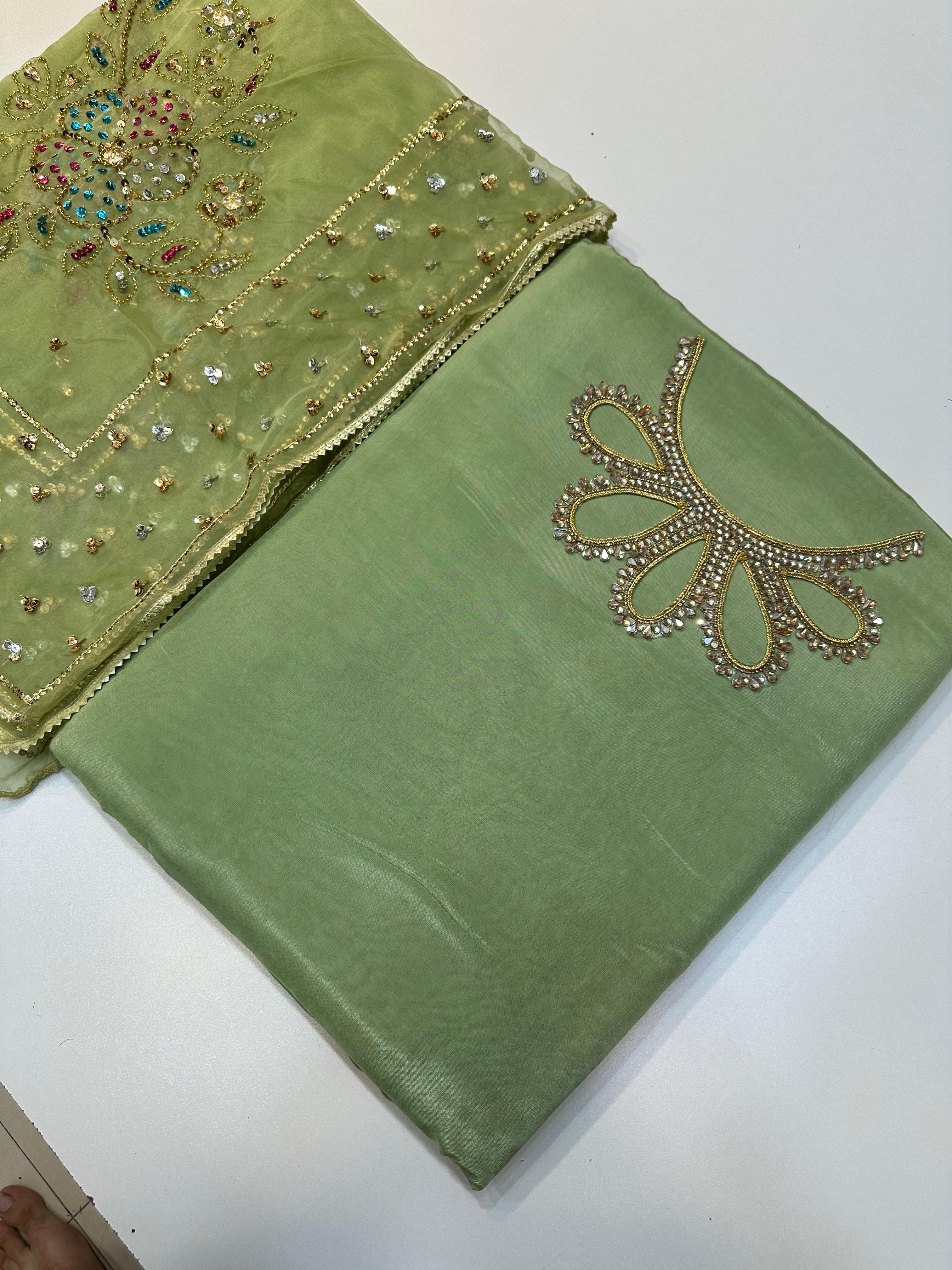 Russian Silk Suit With Neck Line