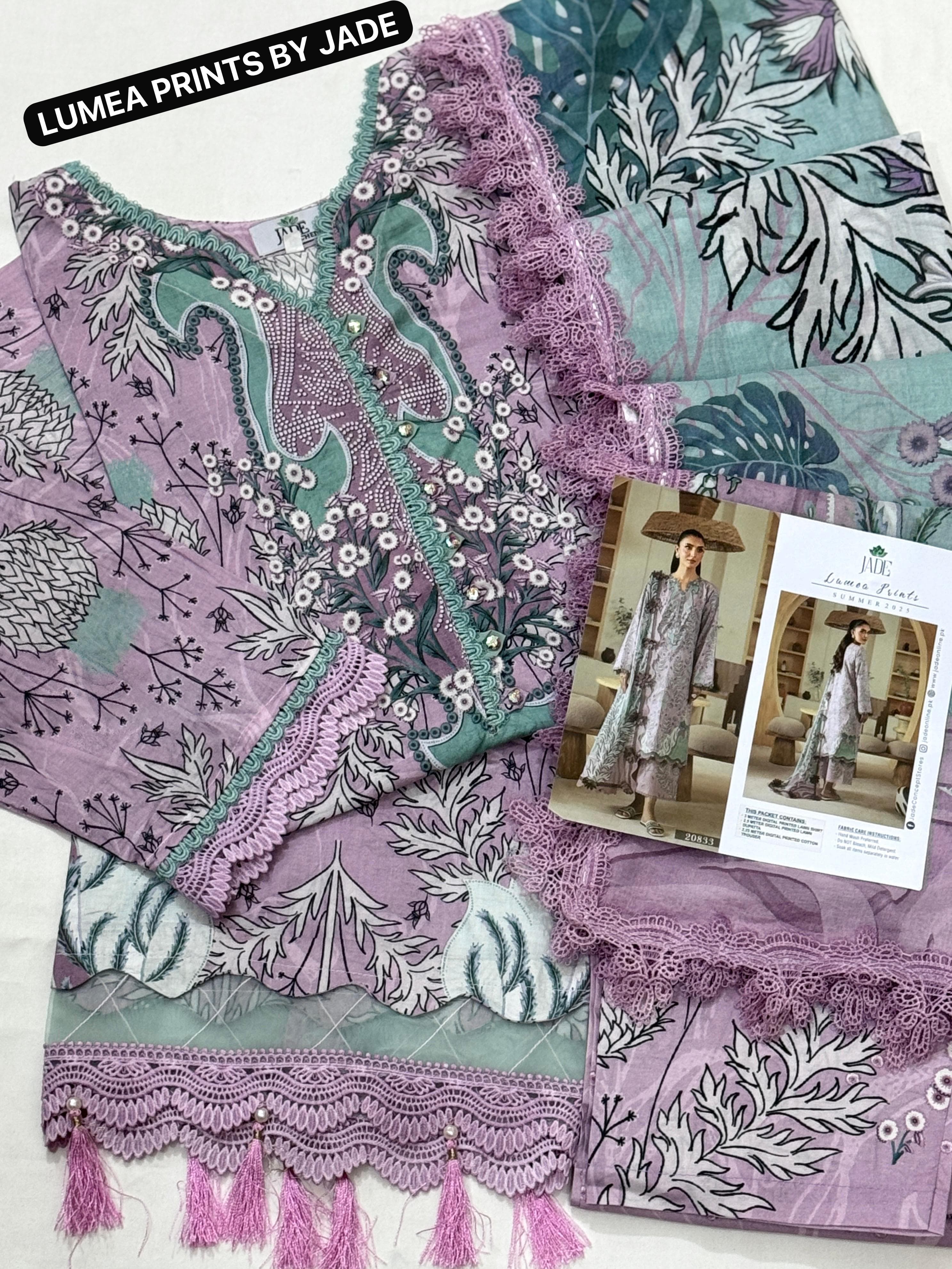 Digital Printed Lawn dupatta Along 4 Side Lace.