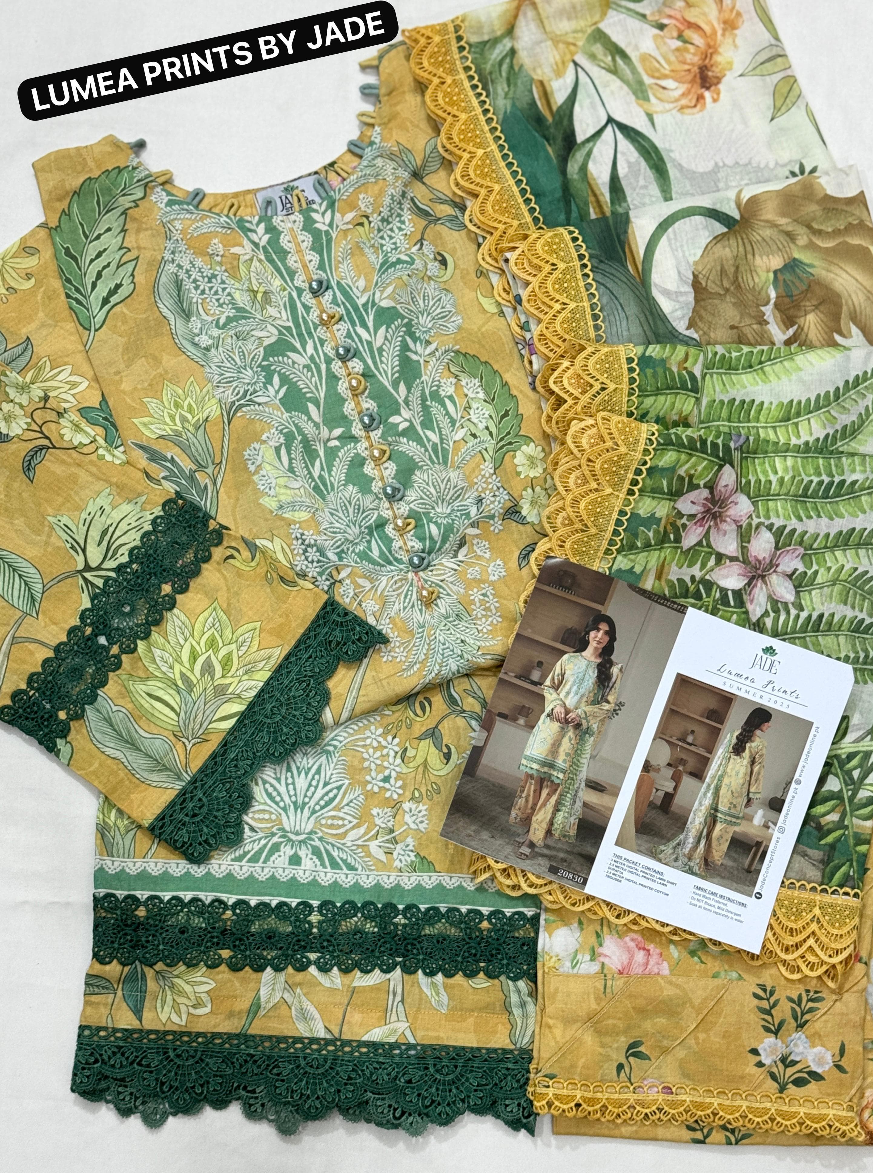 Digital Printed Lawn dupatta Along 4 Side Lace.