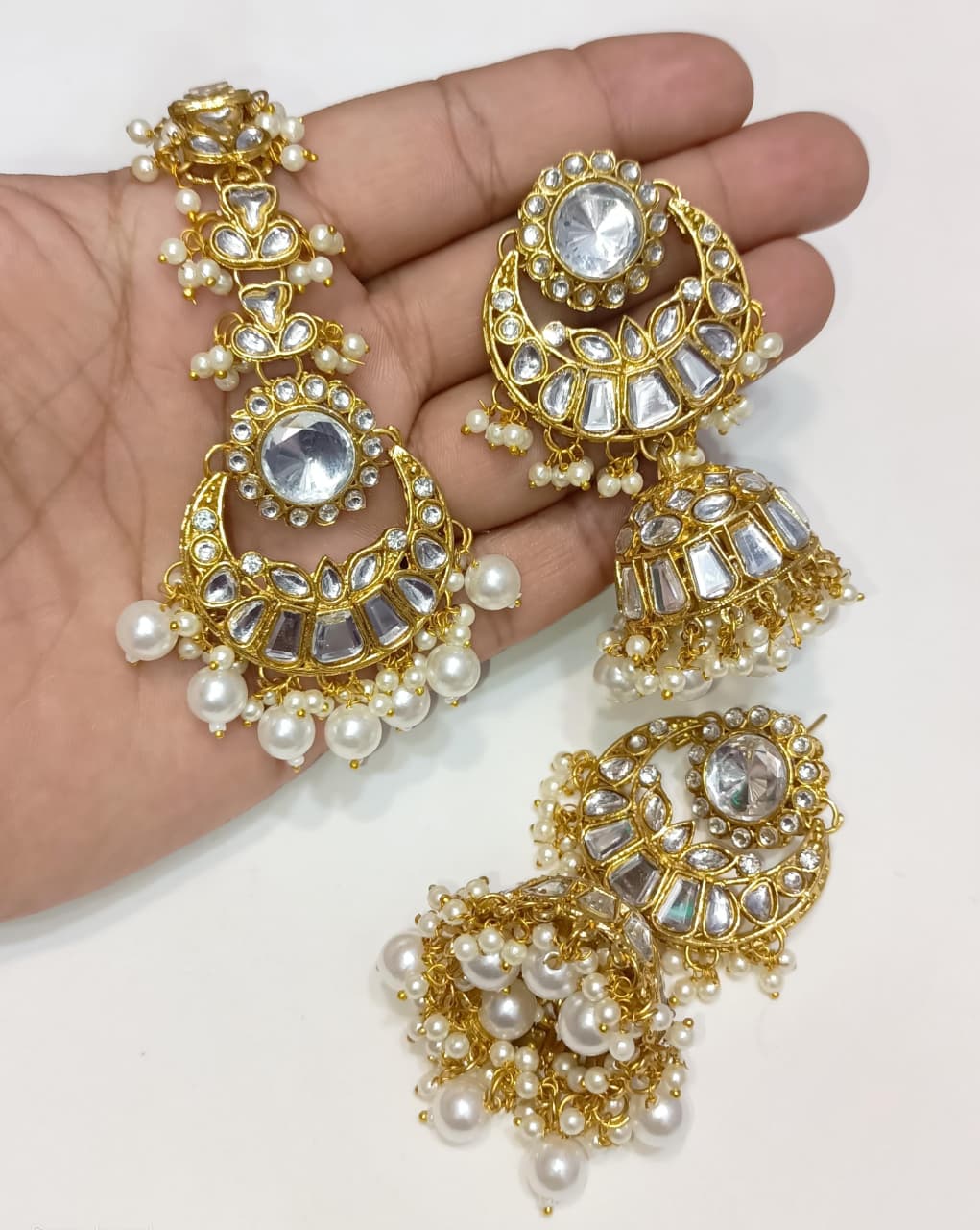 Indian Dubbi Kundan Jhumki's Teeka