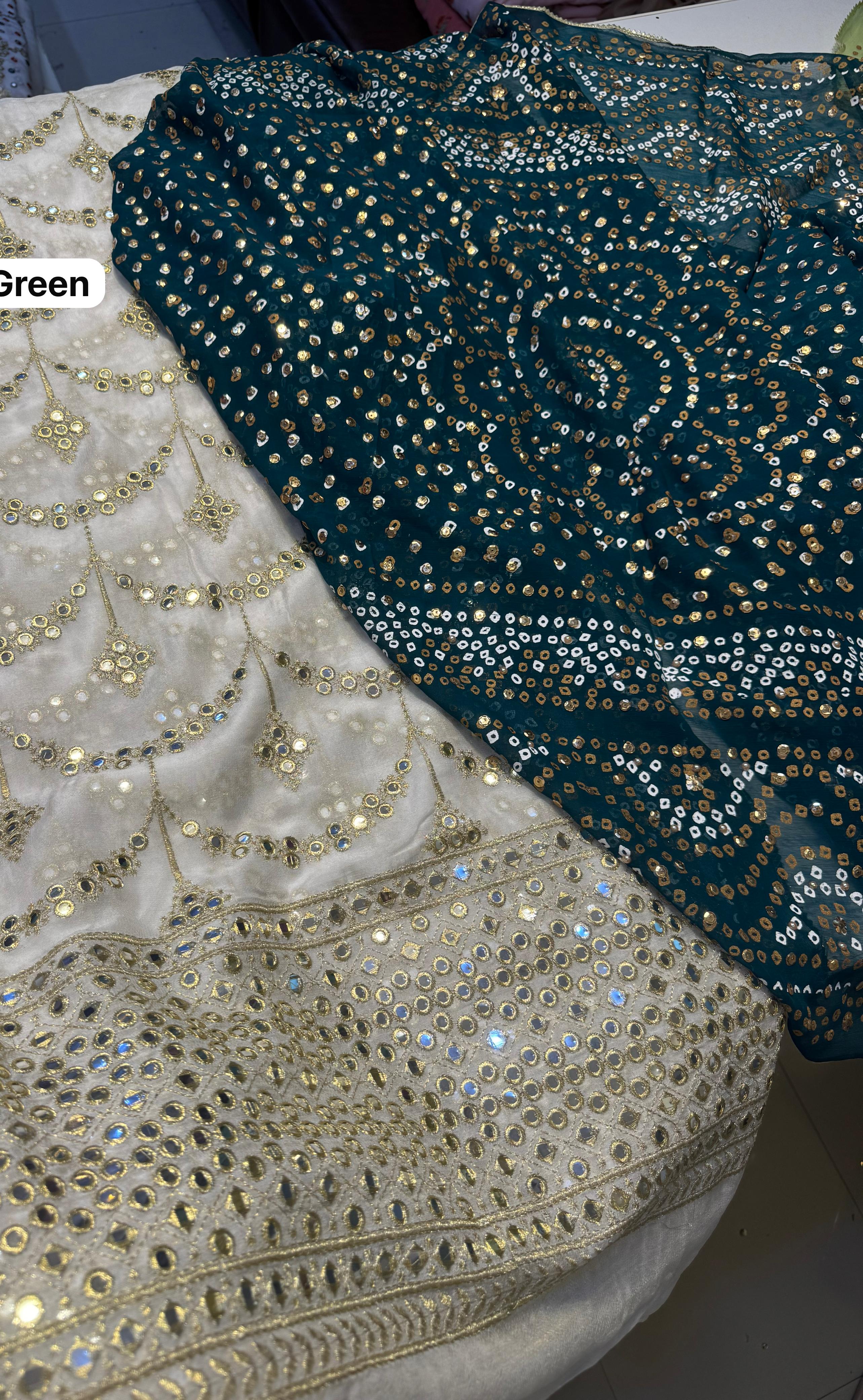 Chunri Dupta With White Shafon Shirt&Plan Trowser