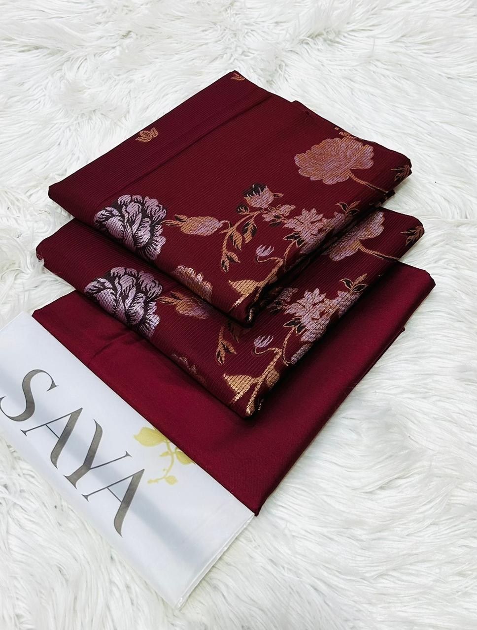 Viscose Saya Three piece