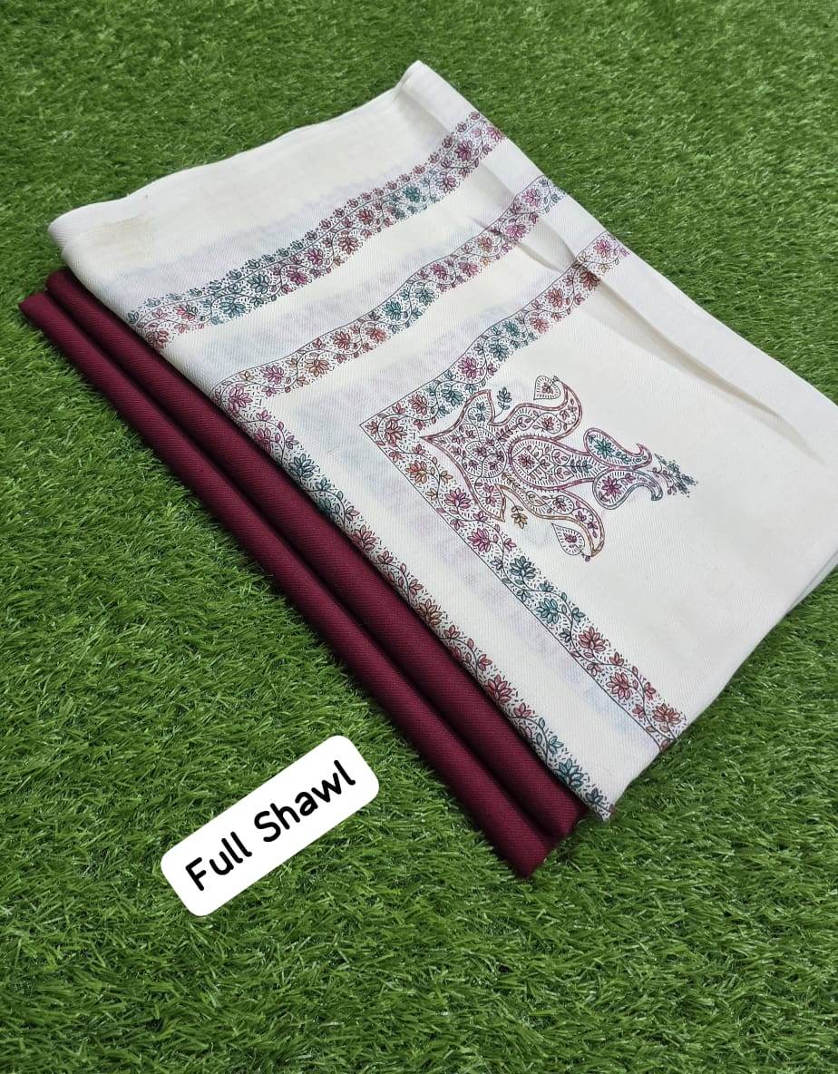 3Pc Suit With Full Size Hand Work Shawl - Andaz By Uneza Fazeel