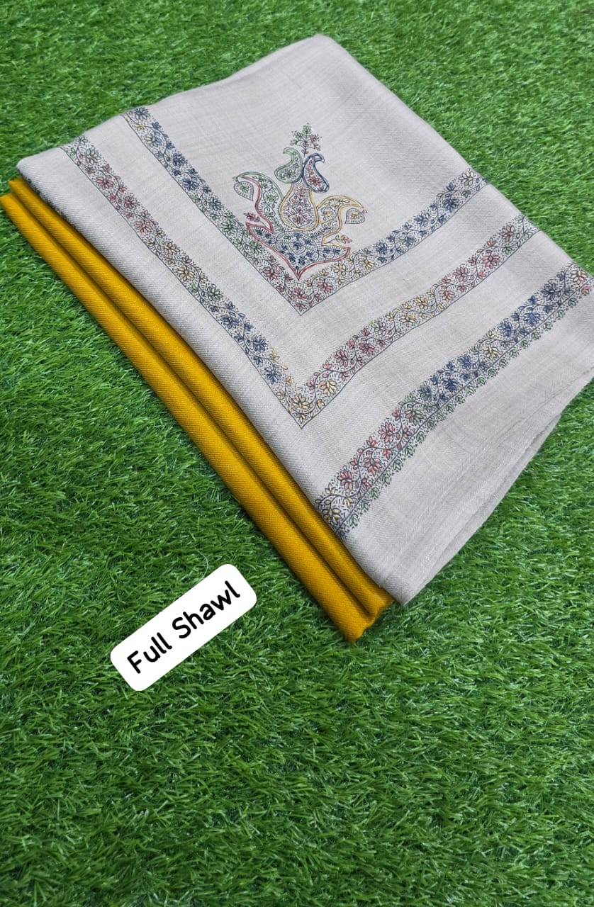 3Pc Suit With Full Size Hand Work Shawl - Andaz By Uneza Fazeel