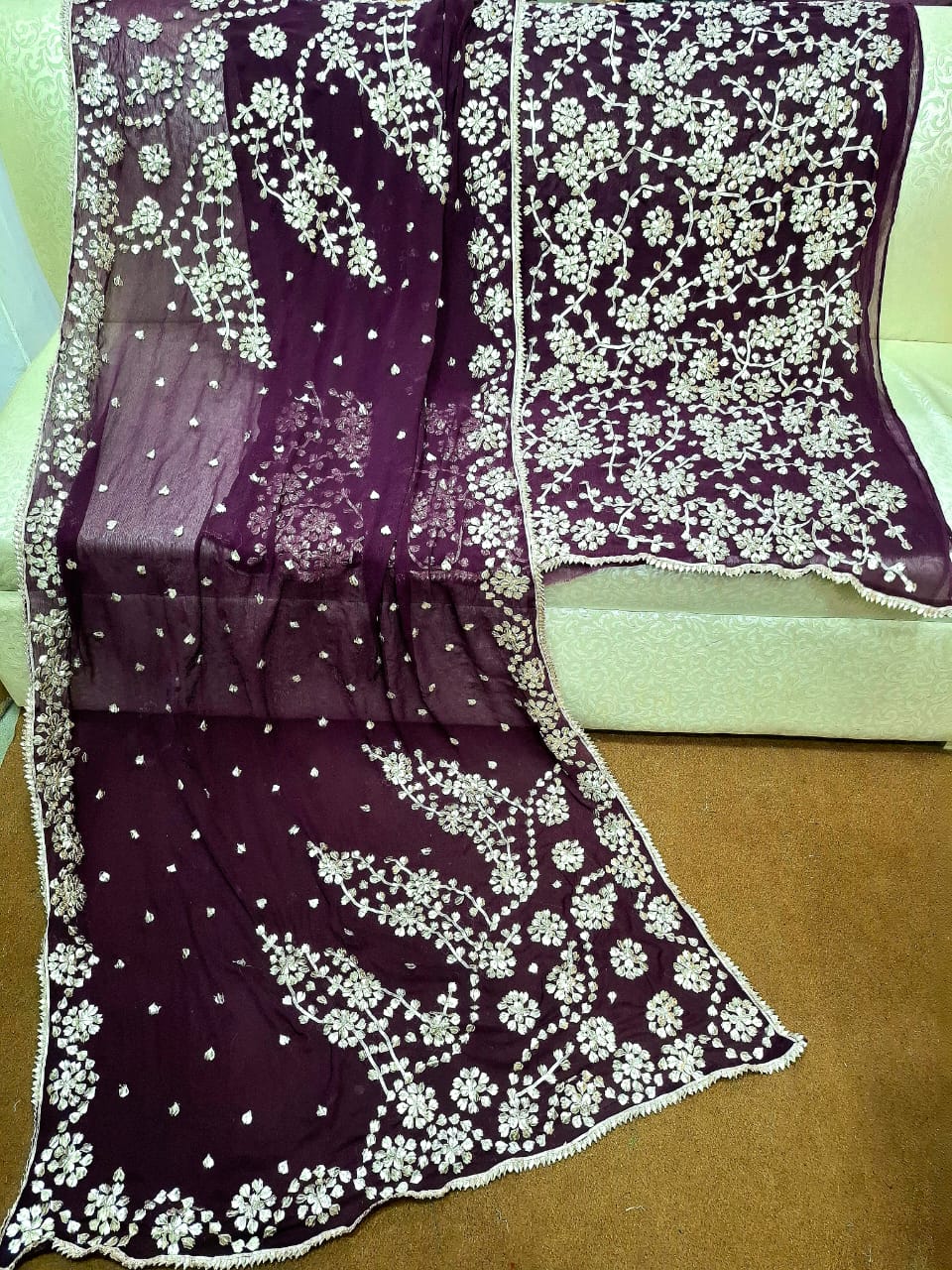 Chiffon 2pc Unstitched Dress