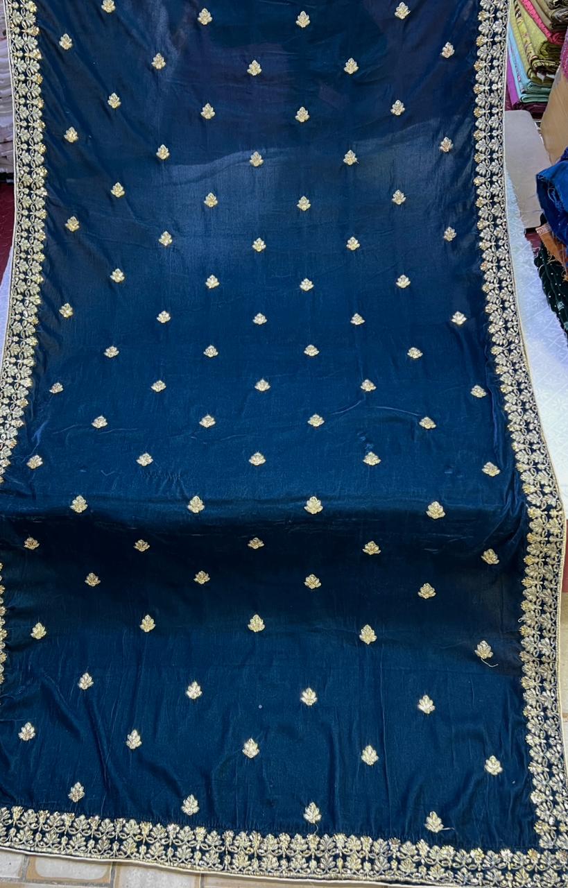 Velvet Zari Sequence Embroider Shawl