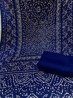 Superior Quality Velvet Suit With Block Printed Velvet Shawl With Pearls  Mirror Work