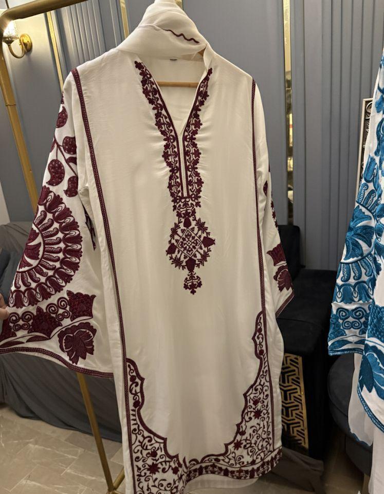 Raw Silk Heavy Embroidered Stiched