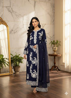 Chiffon Luxury Embroidered Stiched 3 Piece
