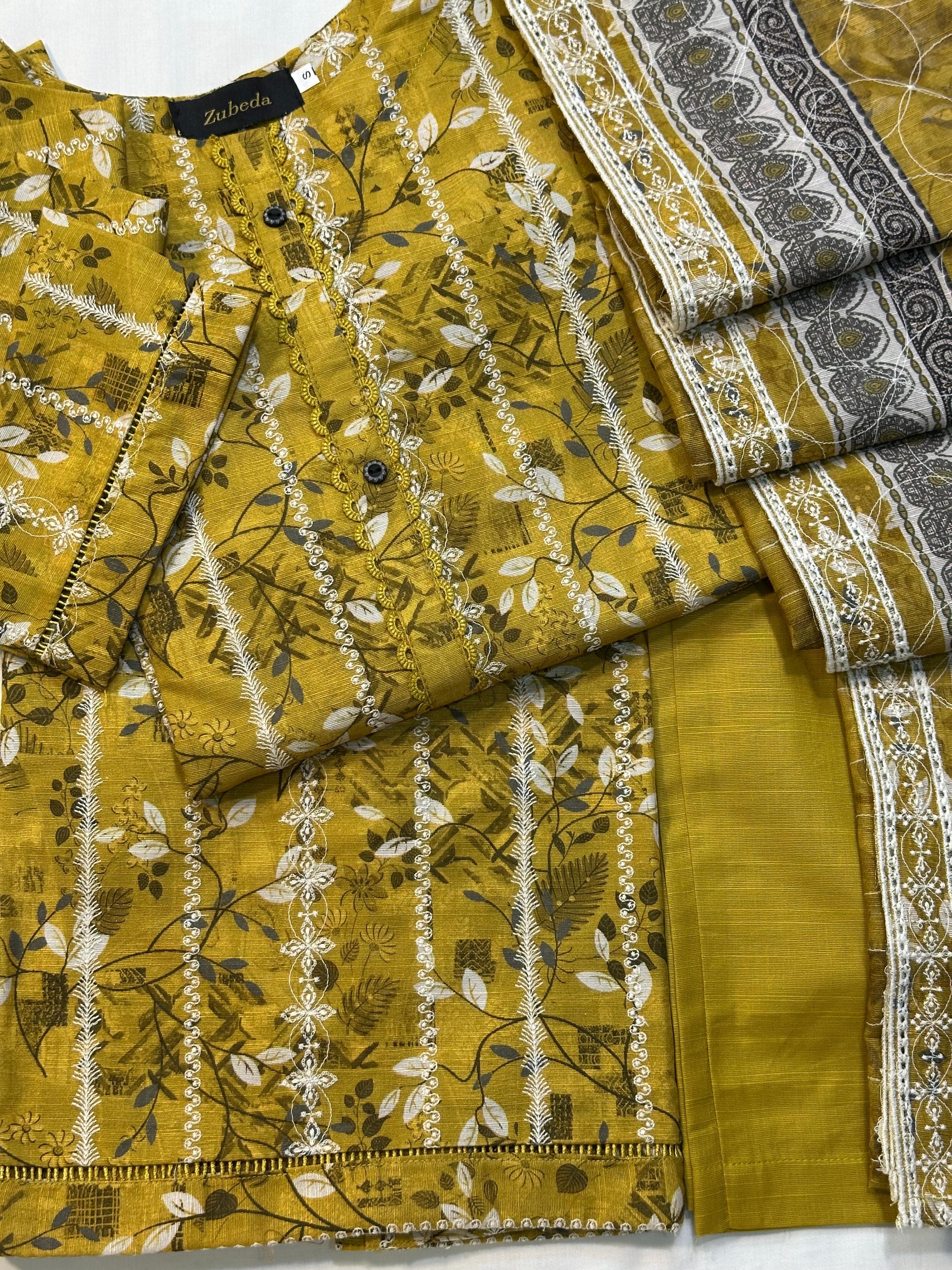 DHAGAKARI EMBROIDERED KHADDAR 3 PIECE COLLECTION