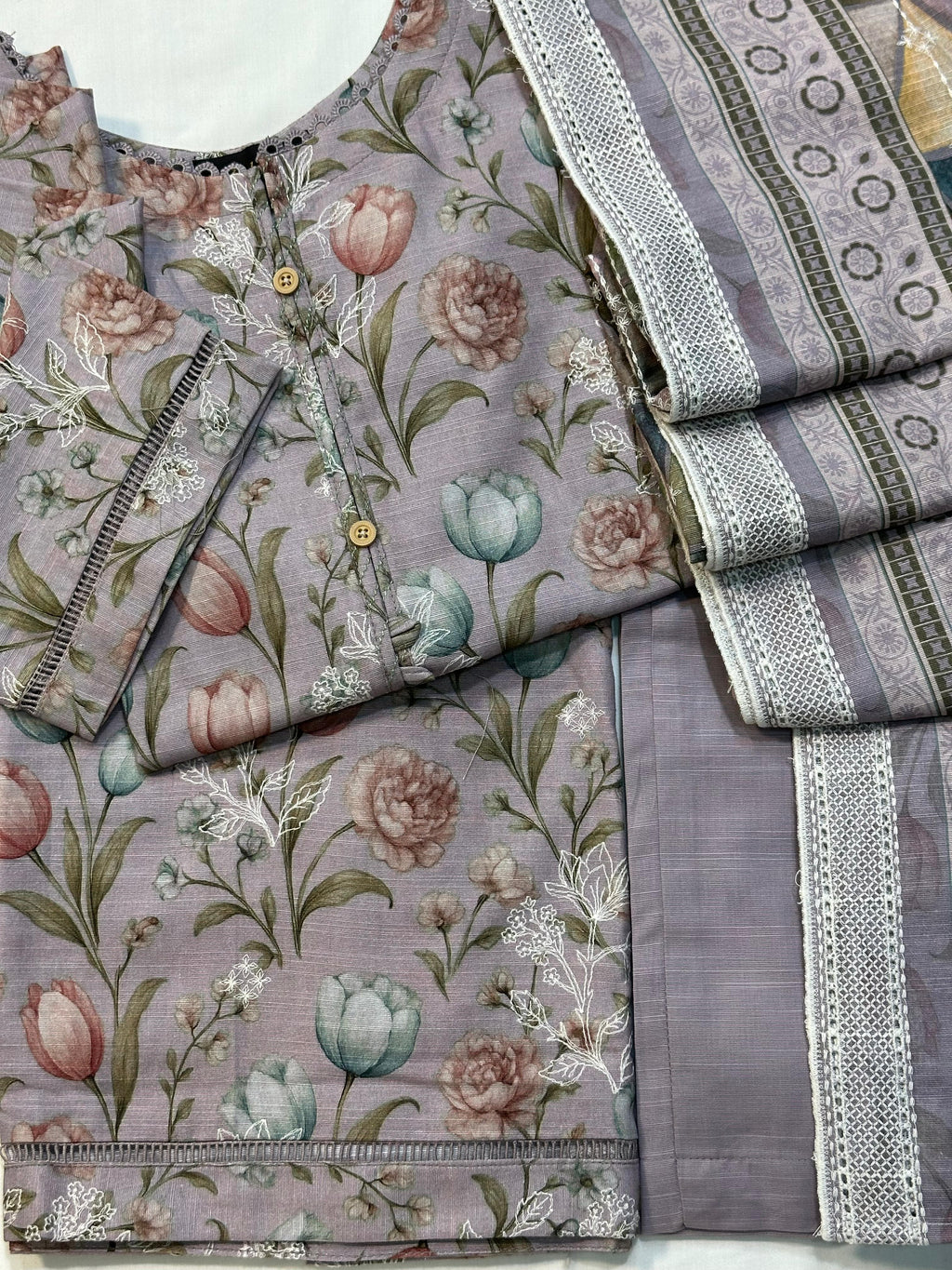 DHAGAKARI EMBROIDERED KHADDAR 3 PIECE COLLECTION