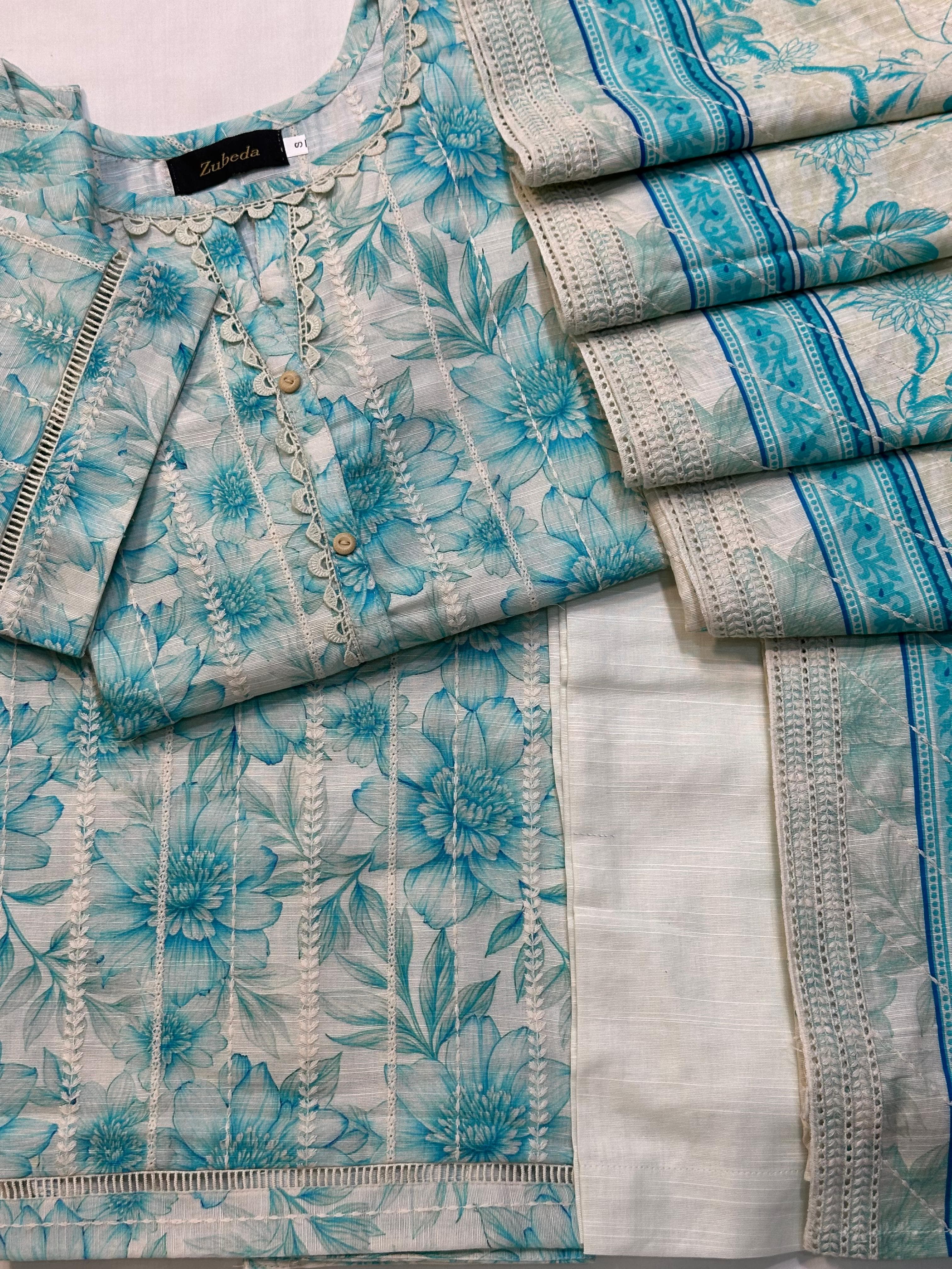 DHAGAKARI EMBROIDERED KHADDAR 3 PIECE COLLECTION