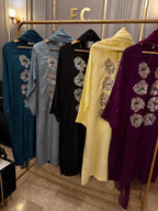 Russian Silk 3-Piece Suit Heavy Muse Work with Complete Sequence Sleeves