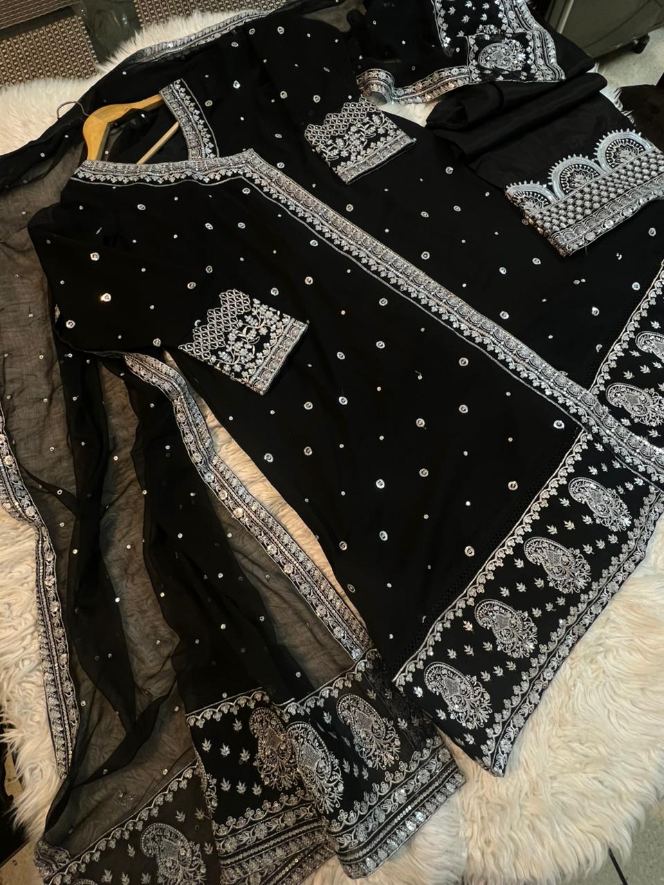 New Arrival Chiffon Fully Embroidered Andrakha Style