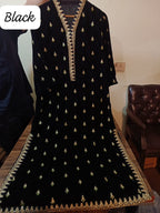 Micro 9k Velvet Tilla Embroidered Shirt with Full Thread & Sequence Work