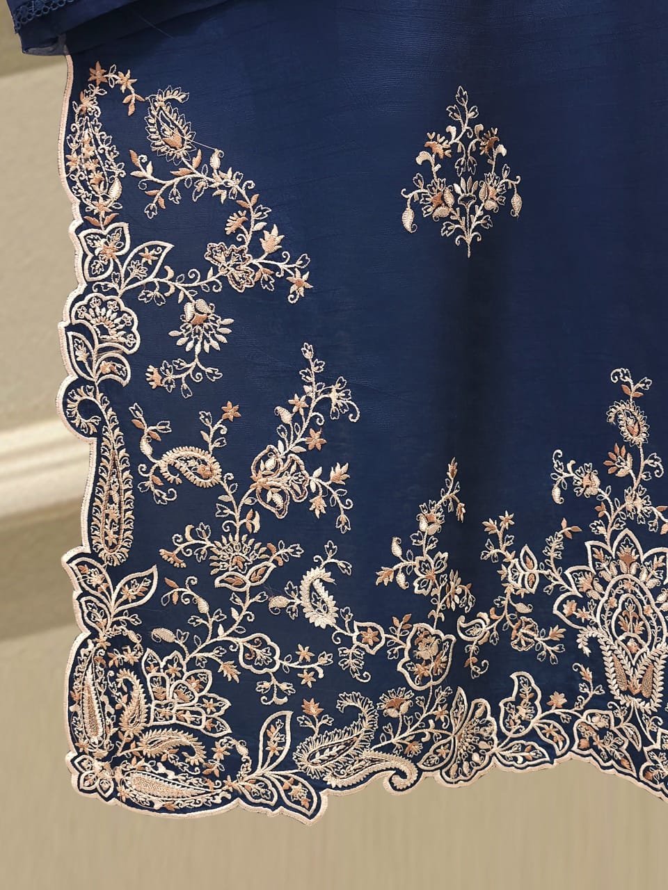 Pure Korean Silk Embroidered Suit 2 Piece