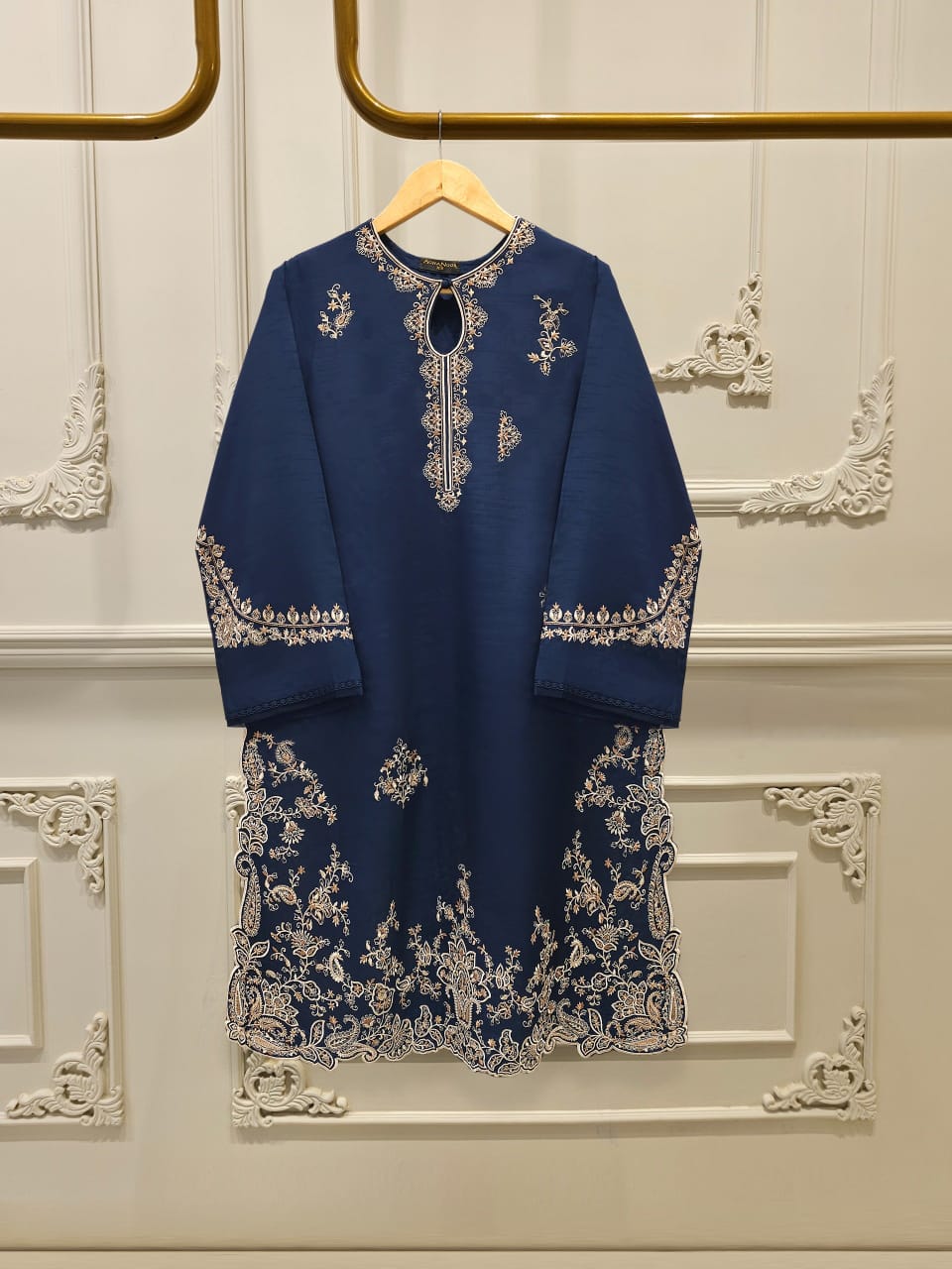 Pure Korean Silk Embroidered Suit 2 Piece
