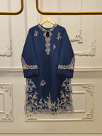Pure Korean Silk Embroidered Suit 2 Piece