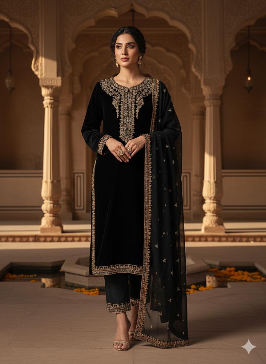 New Arrival  Micro 9k Velvet Embroidered