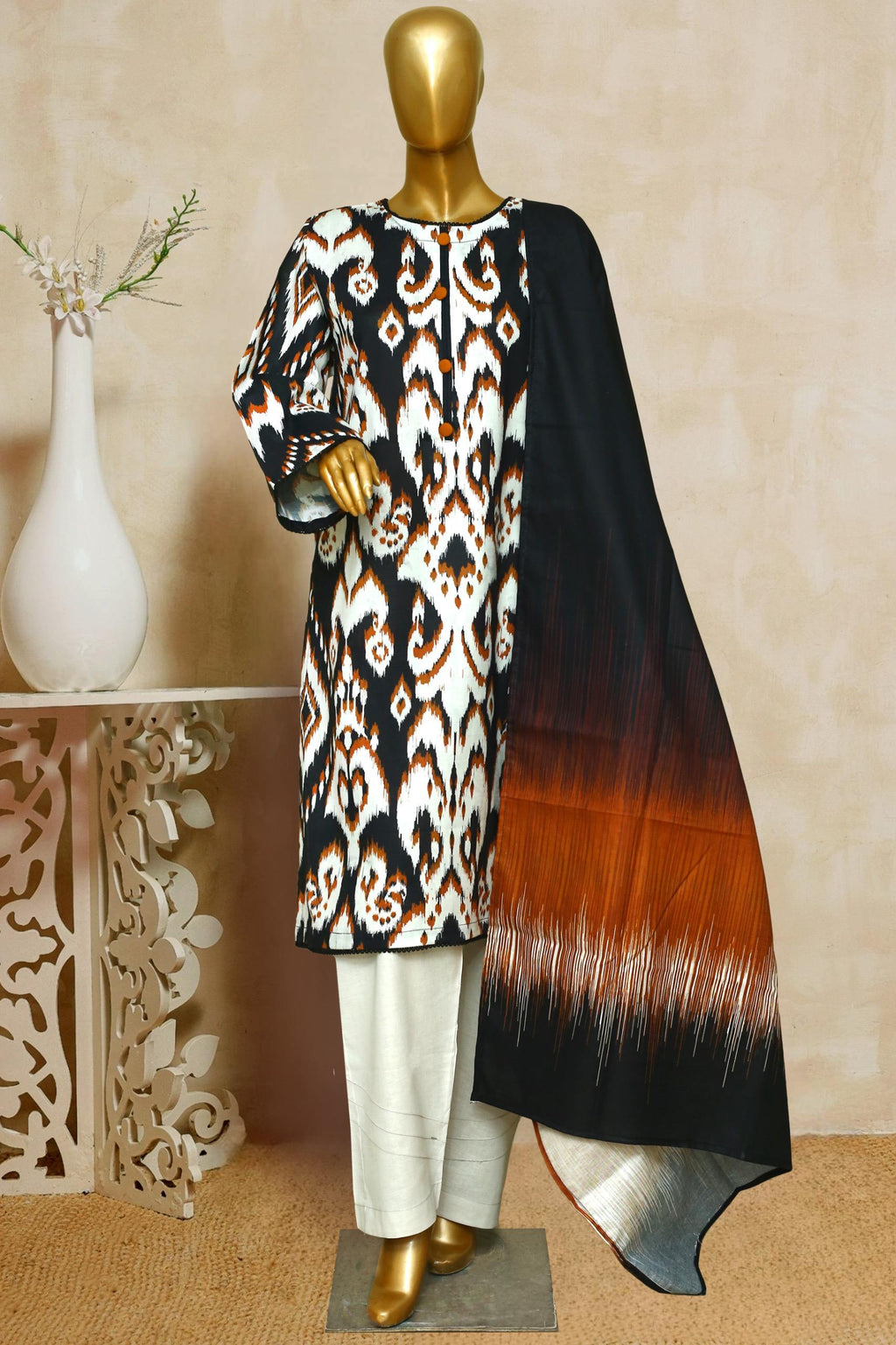 Baad e Saba Winter Patels Khaddar 3-Pc Stitched