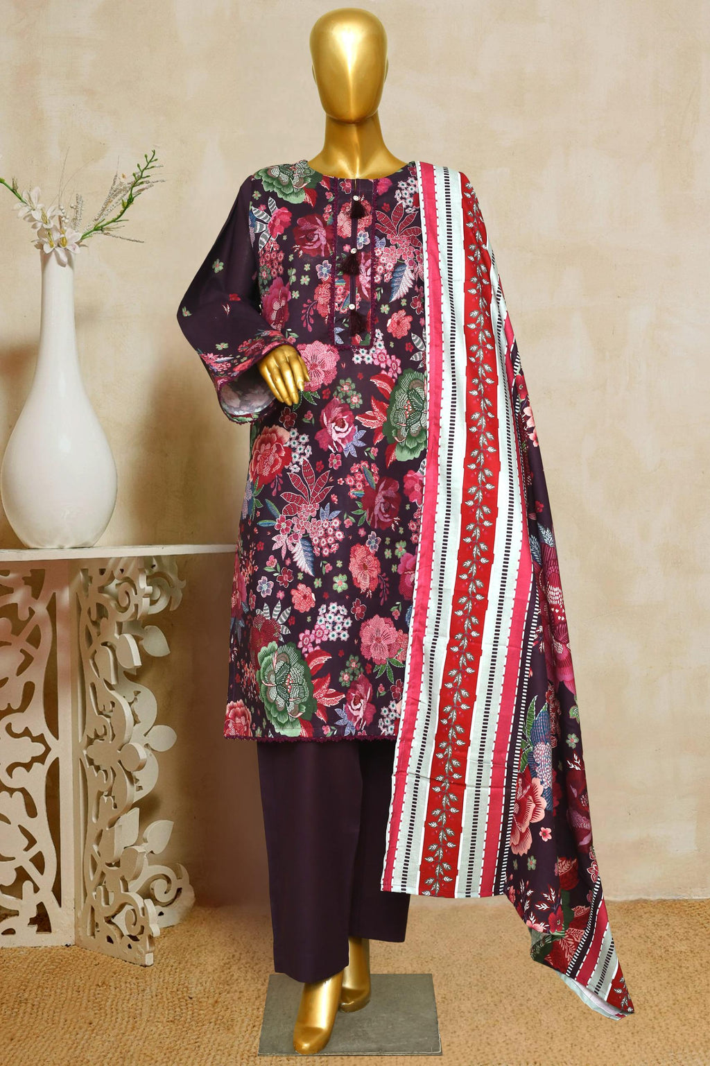 Baad e Saba Winter Patels Khaddar 3-Pc Stitched