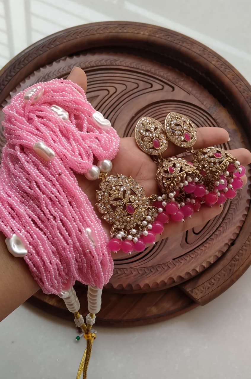 Indian Antique Jumma With Mala Set